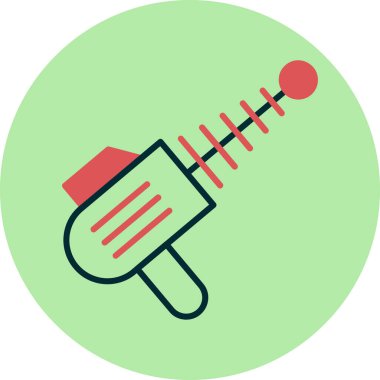 Lazer silahı, silah ikonu, vektör illüstrasyonu