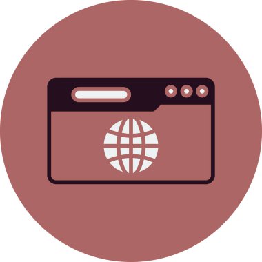 Web sitesi simgesi, vektör illüstrasyonu basit tasarım