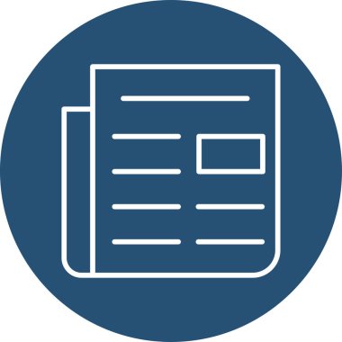 Basit Gazete simgesinin vektör illüstrasyonu