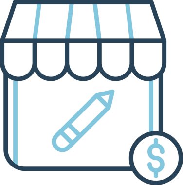 Basit muhasebe düz simgesi vektör illüstrasyonu.