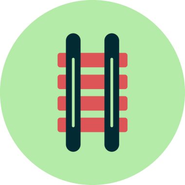 Demiryolu simgesi vektör illüstrasyonu