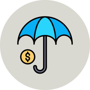 sigorta kavramı simgesi basit illüstrasyon