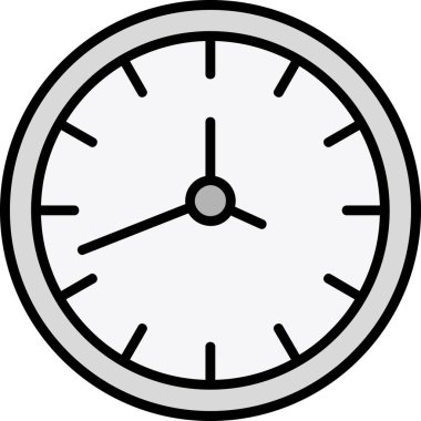 Saat web simgesi, vektör illüstrasyonu