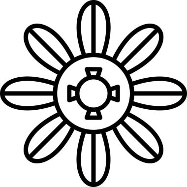 Yasemin çiçeği ikonu vektör illüstrasyonu