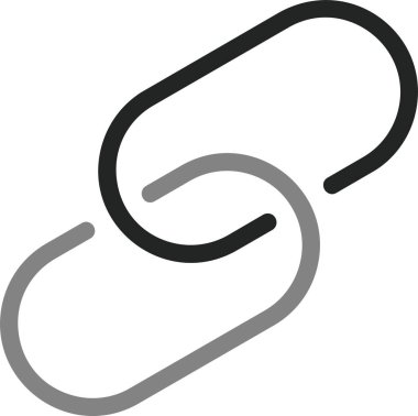 Basit bağlantı simgesi vektör illüstrasyonu