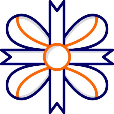 Kurdele yayı. Web simgesi basit illüstrasyon