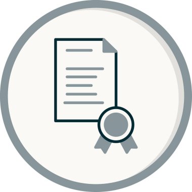 Patent belgesi. Web simgesi basit illüstrasyon