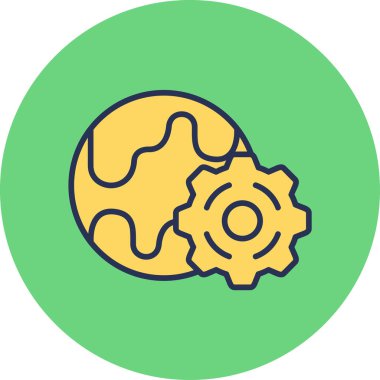 Basit bir Global simgesi. vektör tasarımı