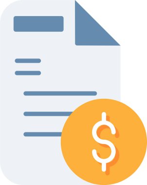 Minimalist bir dizaynda bir belge simgesinin vektör illüstrasyonu.