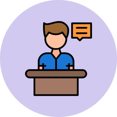 Tanık Web simgesi vektör illüstrasyonu