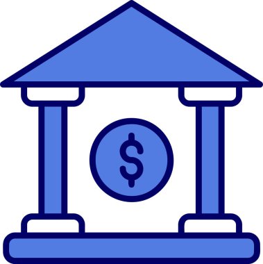 Banka web simgesi basit illüstrasyon 