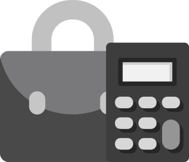 Basit muhasebe düz simgesi vektör illüstrasyonu.