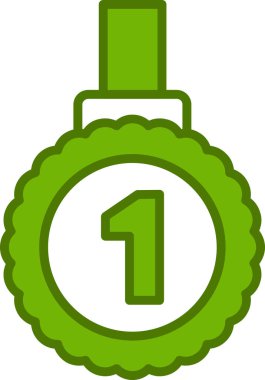 İlk yer madalya vektör çizim 