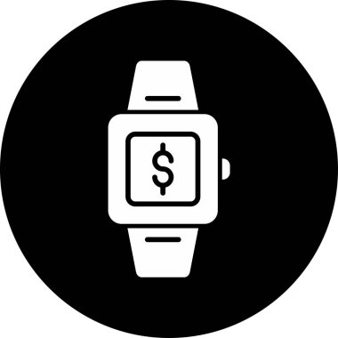 Smartwatch icon, vector illustration simple design