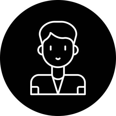 Psikiyatrist. Web simgesi basit illüstrasyon