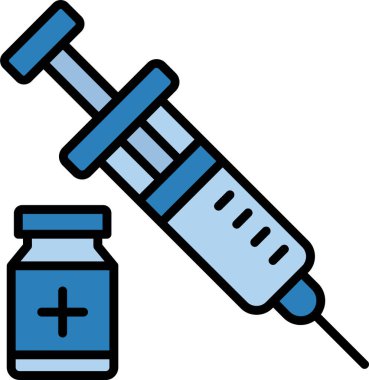 Aşı simgesi tasarımının vektör çizimi