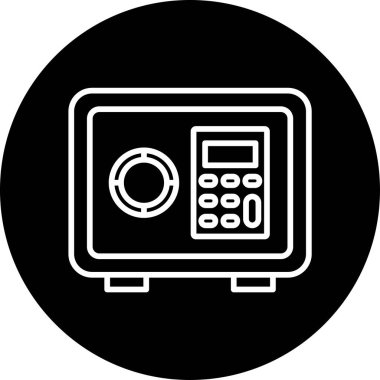 Güvenli Kutu. Web simgesi basit illüstrasyon