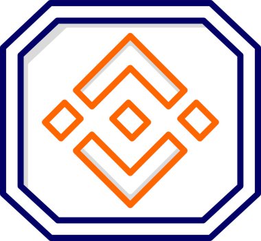 Binance madeni parası. Web simgesi basit illüstrasyon