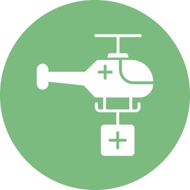 Helikopter. Web simgesi basit illüstrasyon