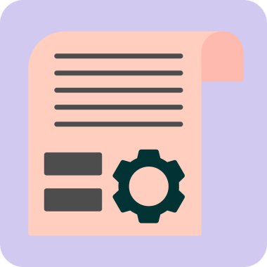 belge dosya simgesi, vektör illüstrasyonu