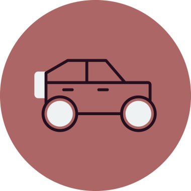 - Araba. Web simgesi basit tasarım 