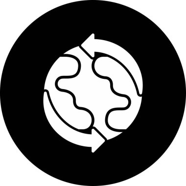 Basit bir Global simgesi. vektör tasarımı