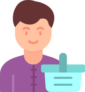 Müşteri hizmet vektör satırı simgesi