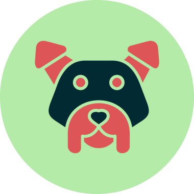 American Staffordshire köpek simgesi, vektör illüstrasyonu 