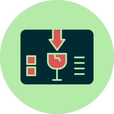 Kırılgan ağ simgesi vektör çizimi