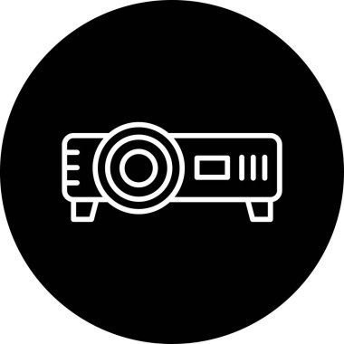 Projektör. Web simgesi basit illüstrasyon