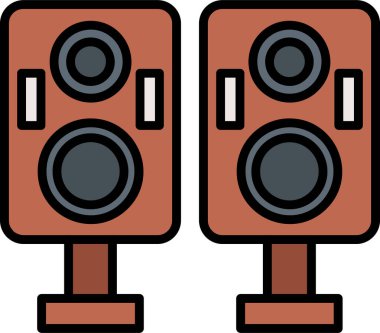 Müzik Sözcüsü Web simgesi basit illüstrasyon