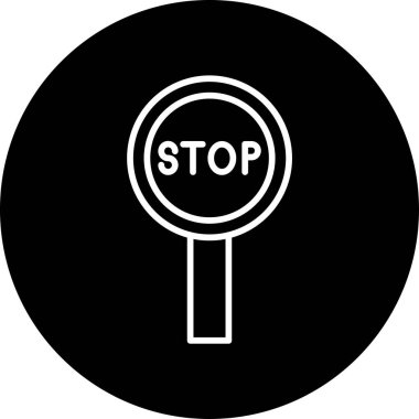 Dur tabelası. Web simgesi basit illüstrasyon