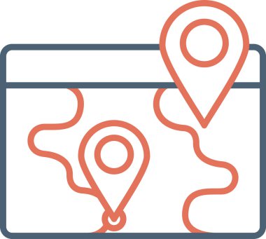 Konum haritası işaretleyici. vektör simgesi