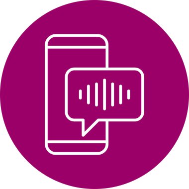 Ses yardımcısı ikon vektör illüstrasyonu 