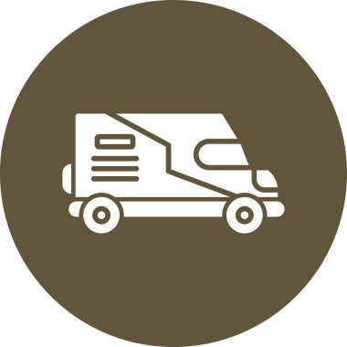 Minivan. Web simgesi basit illüstrasyon 