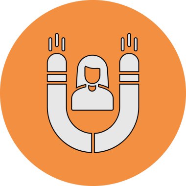 Çekicilik. Web simgesi basit illüstrasyon