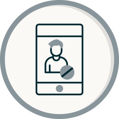 Bloke edilmiş web simgesi basit vektörü