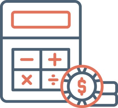 Hesaplama. Web simgesi basit illüstrasyon