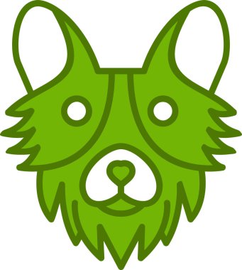 Corgi köpek simgesi vektör illüstrasyonu