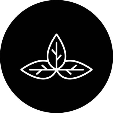 Fesleğen. Web simgesi basit tasarım