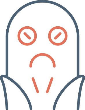 Hayalet siluet simgesi vektör illüstrasyonu