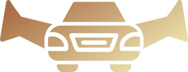 Uçan Araba simgesi vektör illüstrasyonu