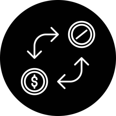 Değiş tokuş Web simgesi basit illüstrasyon