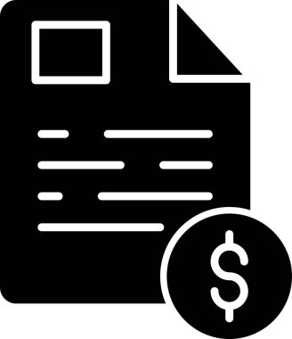 Mali Rapor belgesi. Web simgesi basit illüstrasyon