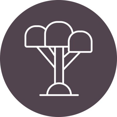 ağaç web simgesi basit illüstrasyon