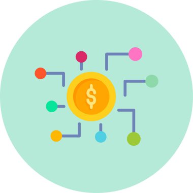 Para birimi işareti. Web simgesi basit illüstrasyon