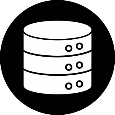 veritabanı simgesi, vektör illüstrasyonu basit tasarım