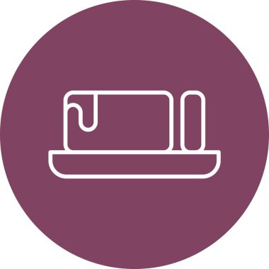 Vektör illüstrasyon Tereyağı ağ simgesi 