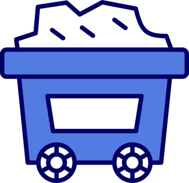 Maden arabası. Web simgesi basit illüstrasyon
