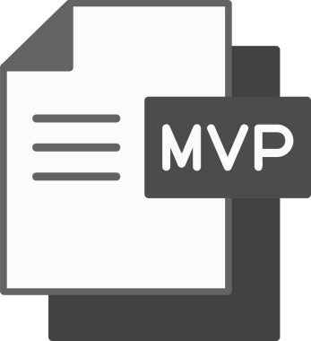 MVP dosya web simgesi vektör illüstrasyonu